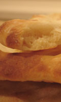 L'intérieur d'un pain naan
